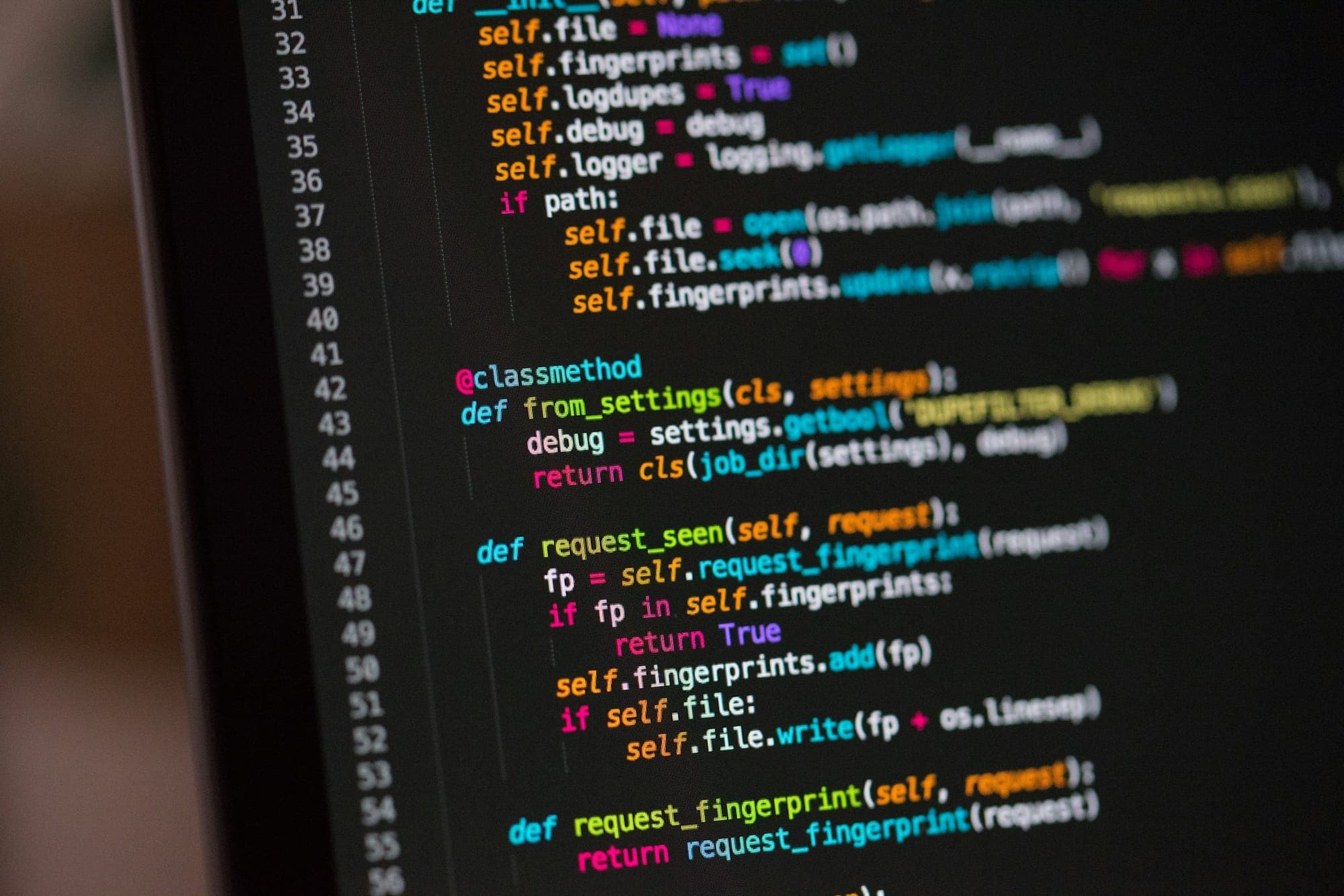 A screen full of code
