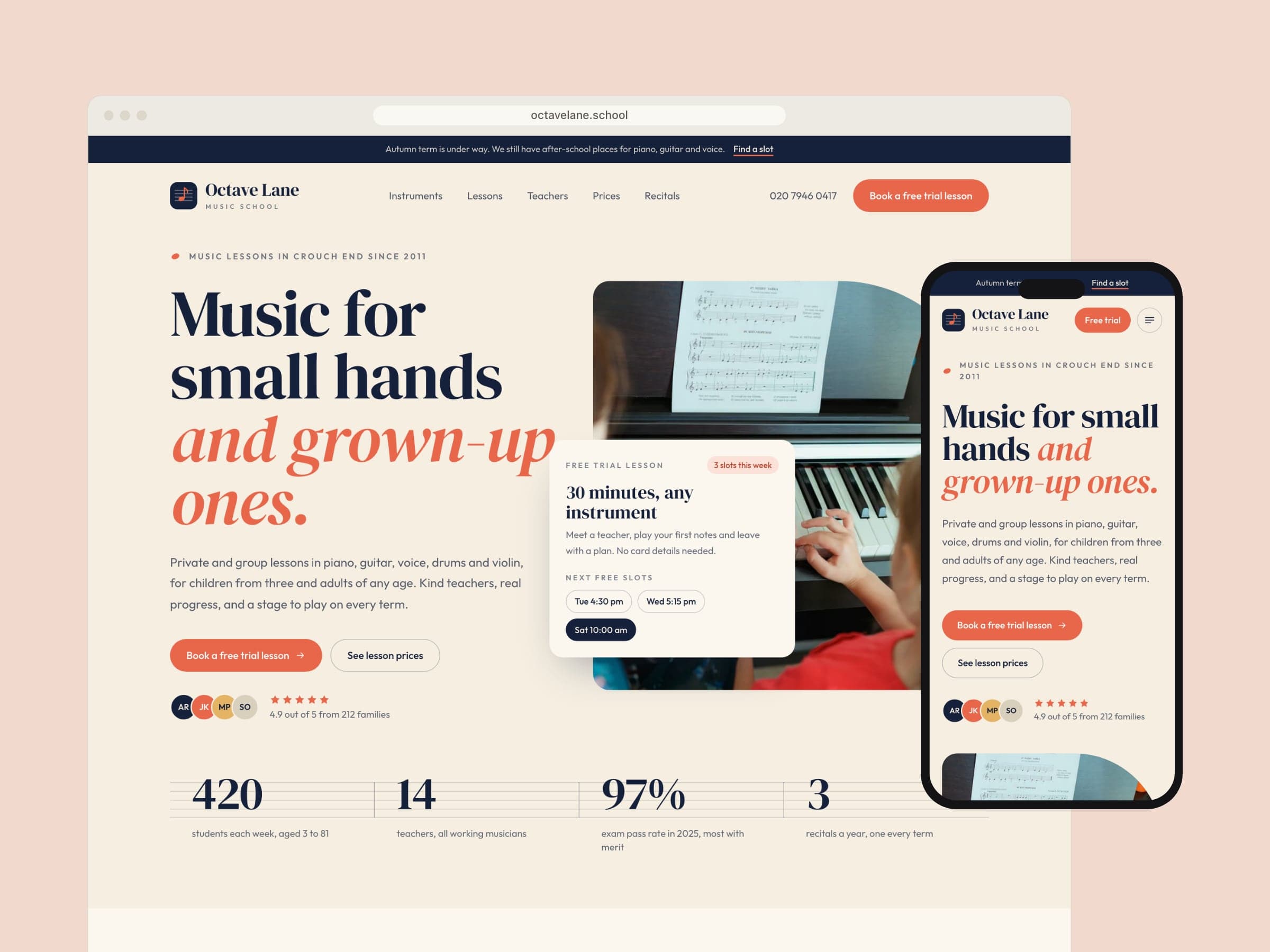 Octave Lane Music School: prezentarea lucrării finale